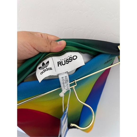 ADIDAS ORIGINALS Multicolor Paolina Russo Edition Biker Shorts Size XS - Picture 2 of 5